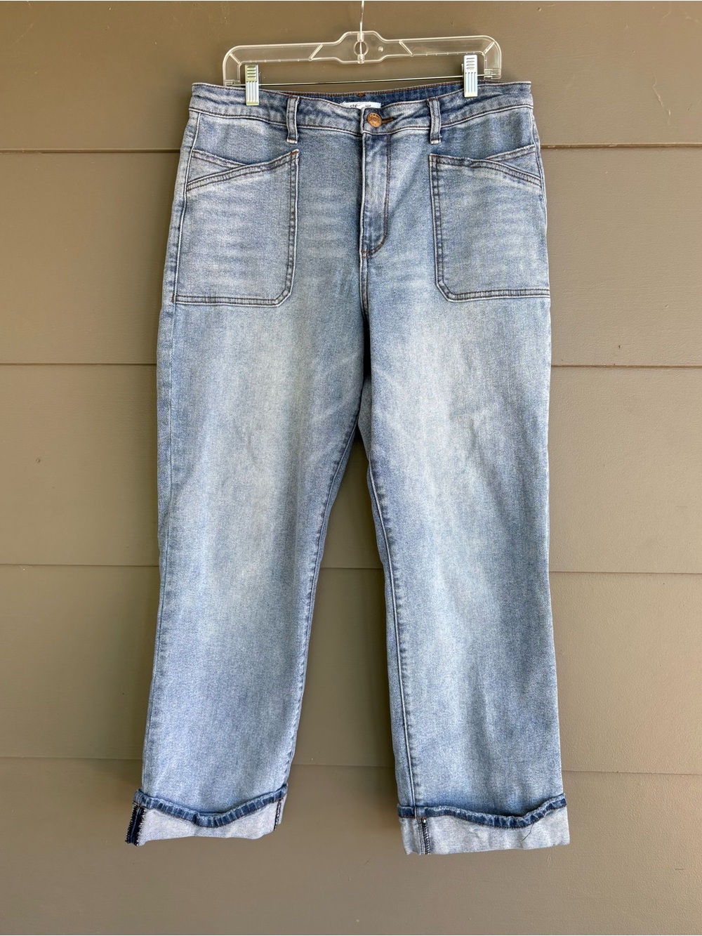 STS Blue Raya High Rise Baggy Wide Leg Patch Pocket Jeans